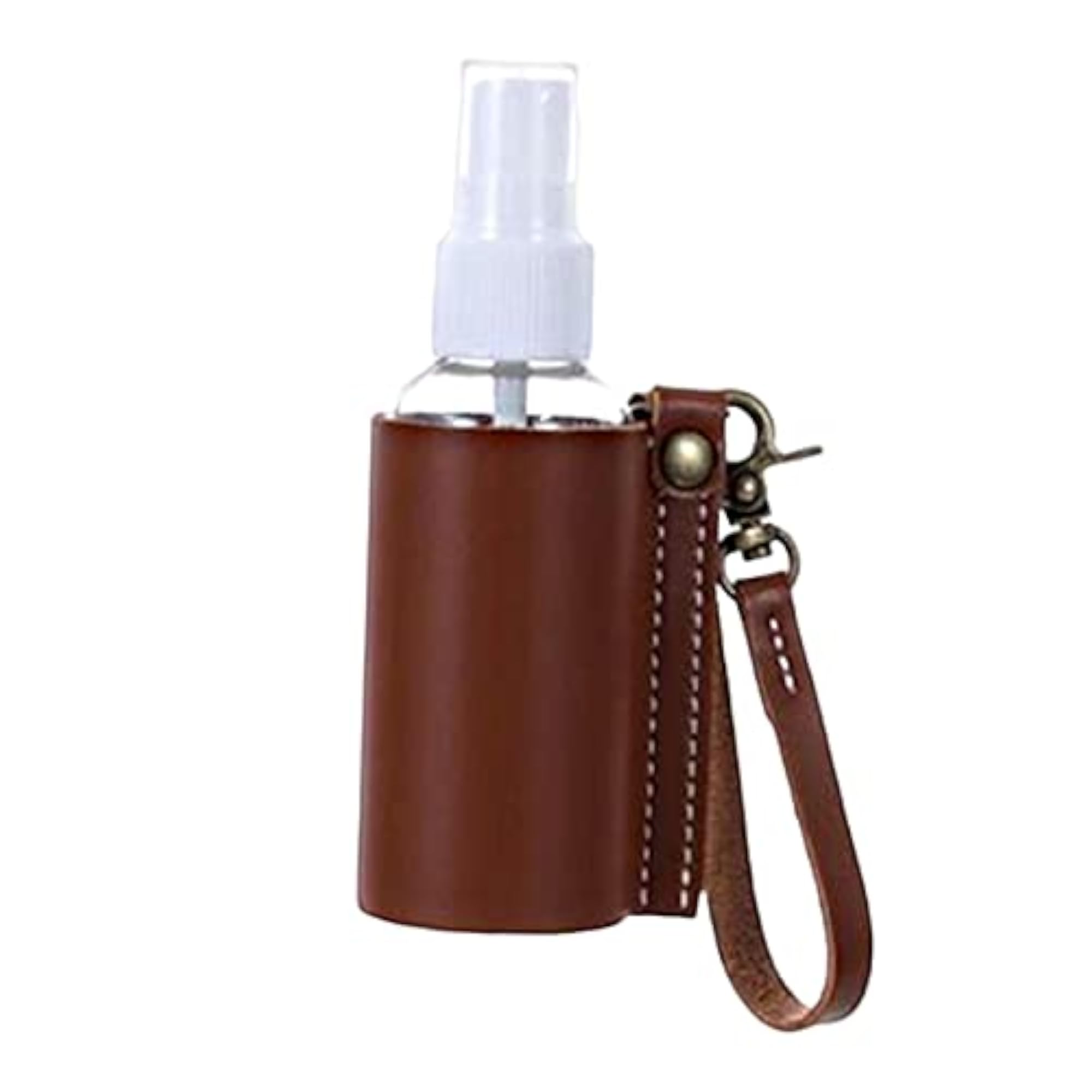 Bottle Holder with Pu Leather Sleeve, Dark Brown